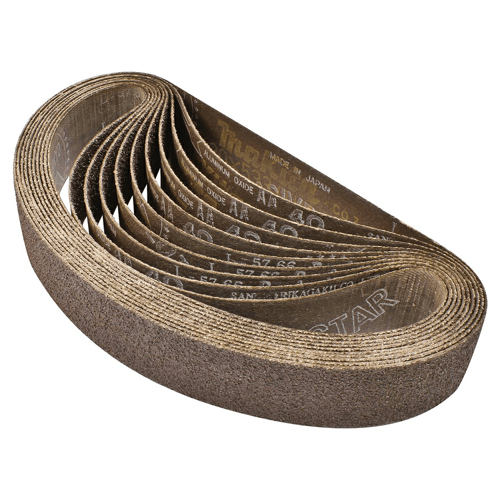 1-1/8" x 21" 40 Grit Abrasive Belt, Aluminum Oxide (10/Pack)