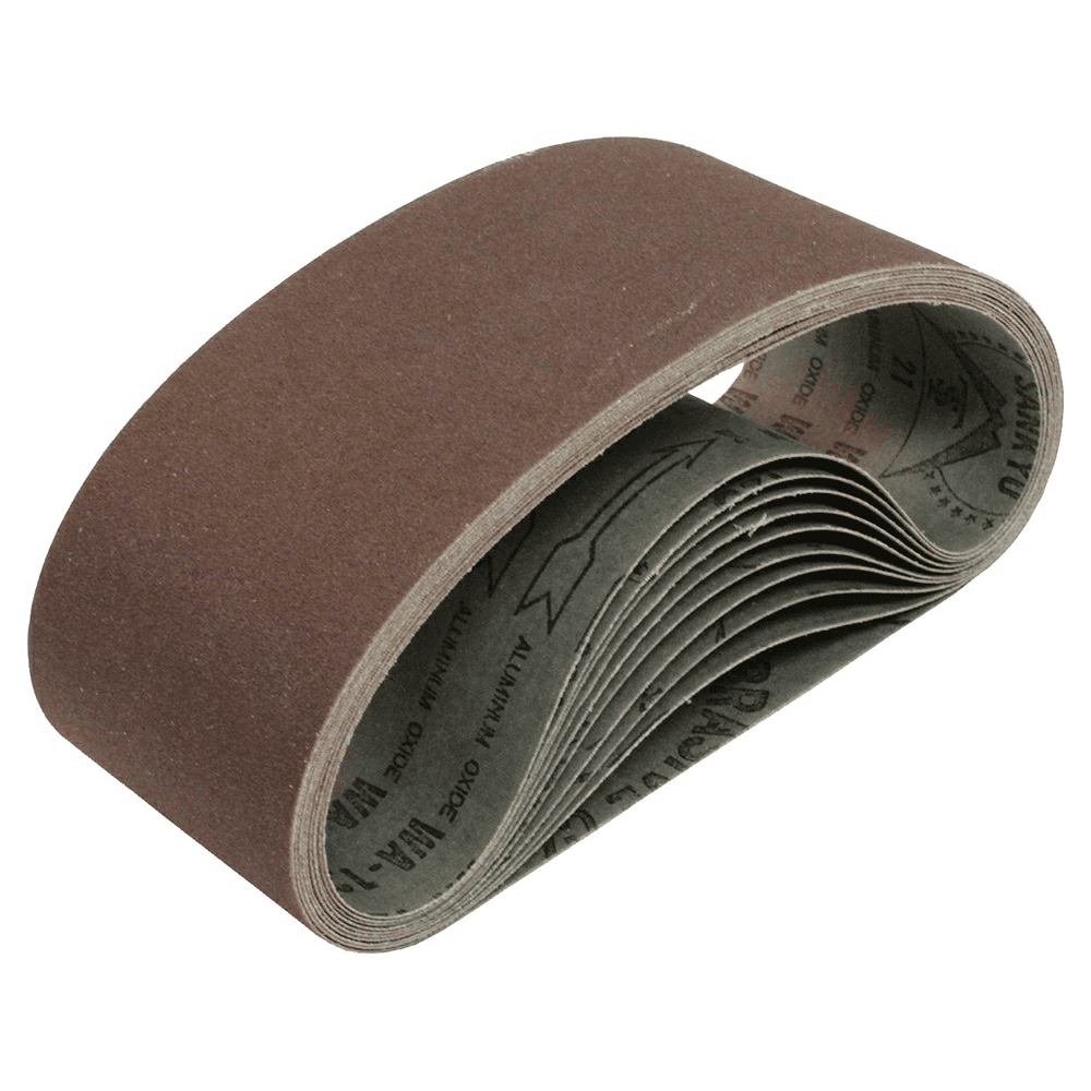 3" x 18" 120 Grit Abrasive Belt, Aluminum Oxide (10/Pack)