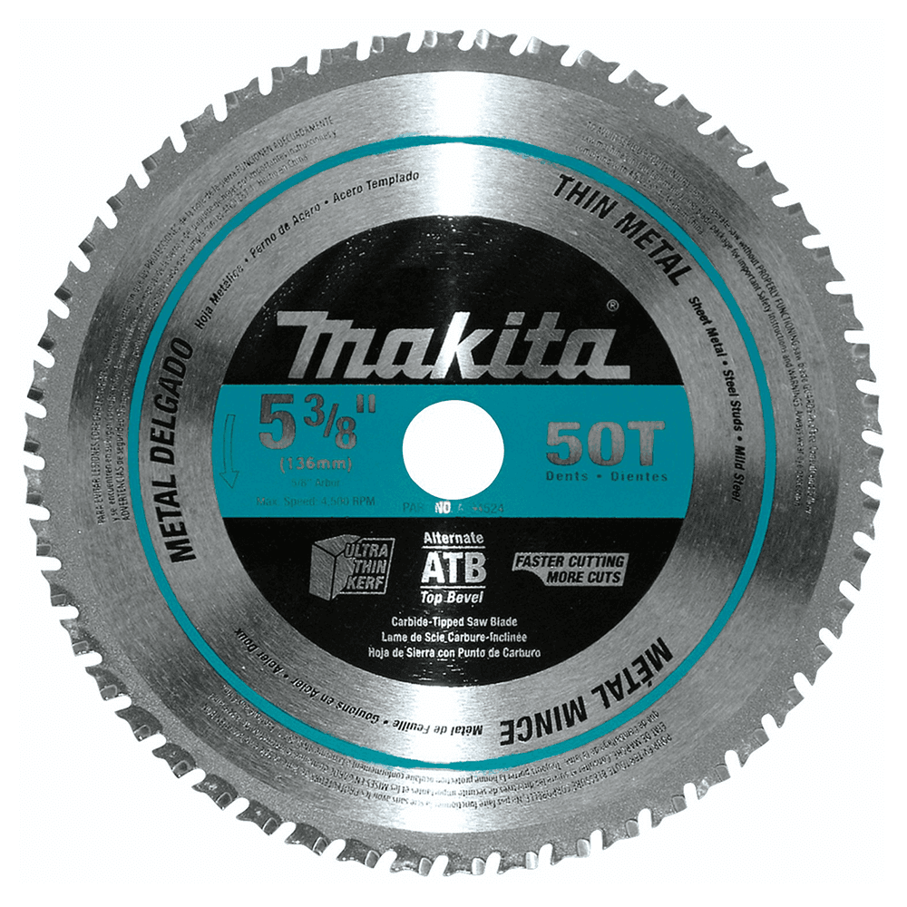 5-3/8" x 50 Teeth Ferrous Metal Cross-Cut Saw Blade