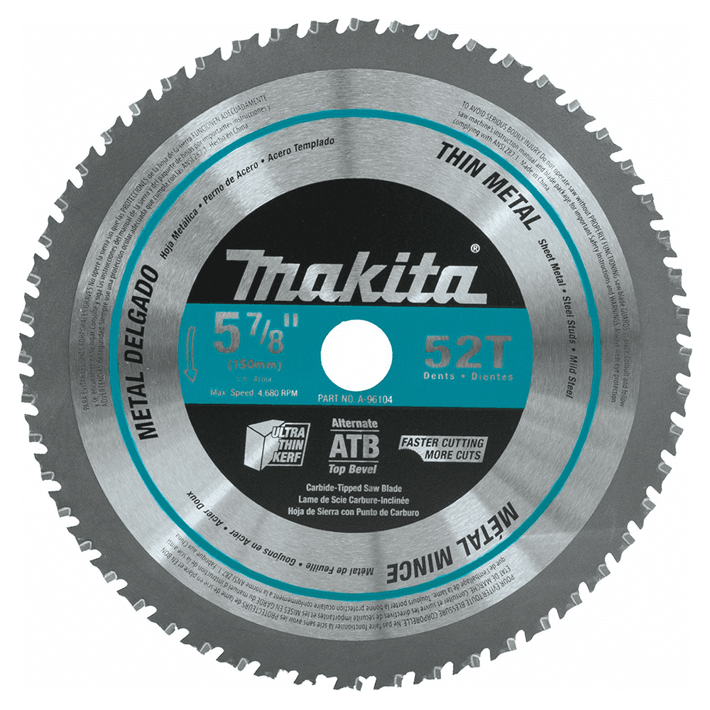 5-7/8" x 52 Teeth Cross-Cut Carbide Tipped Saw Blade