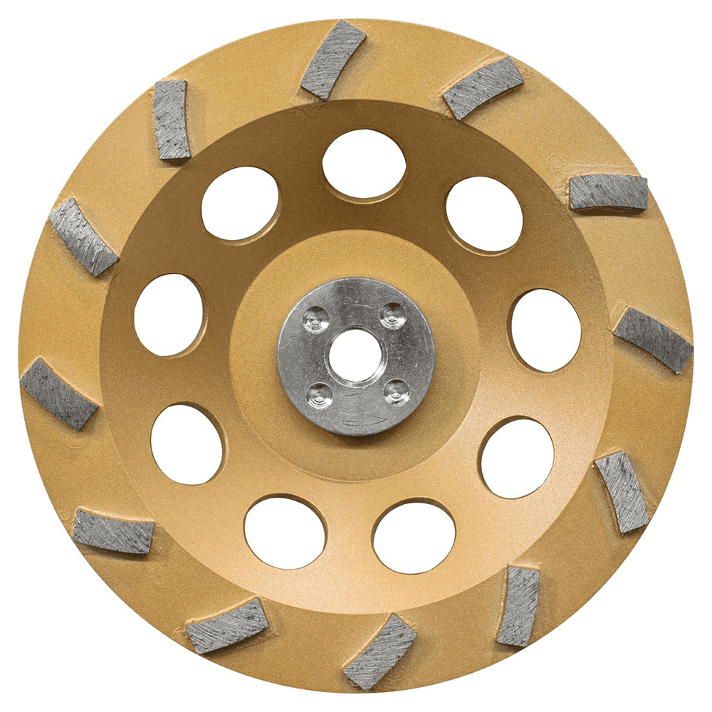 7" Low-Vibration 12 Segment Turbo Diamond Cup Wheel