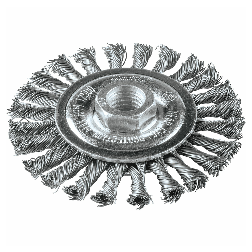 4" Knot Twist Wire Wheel, 5/8"-11" Arbor Hole