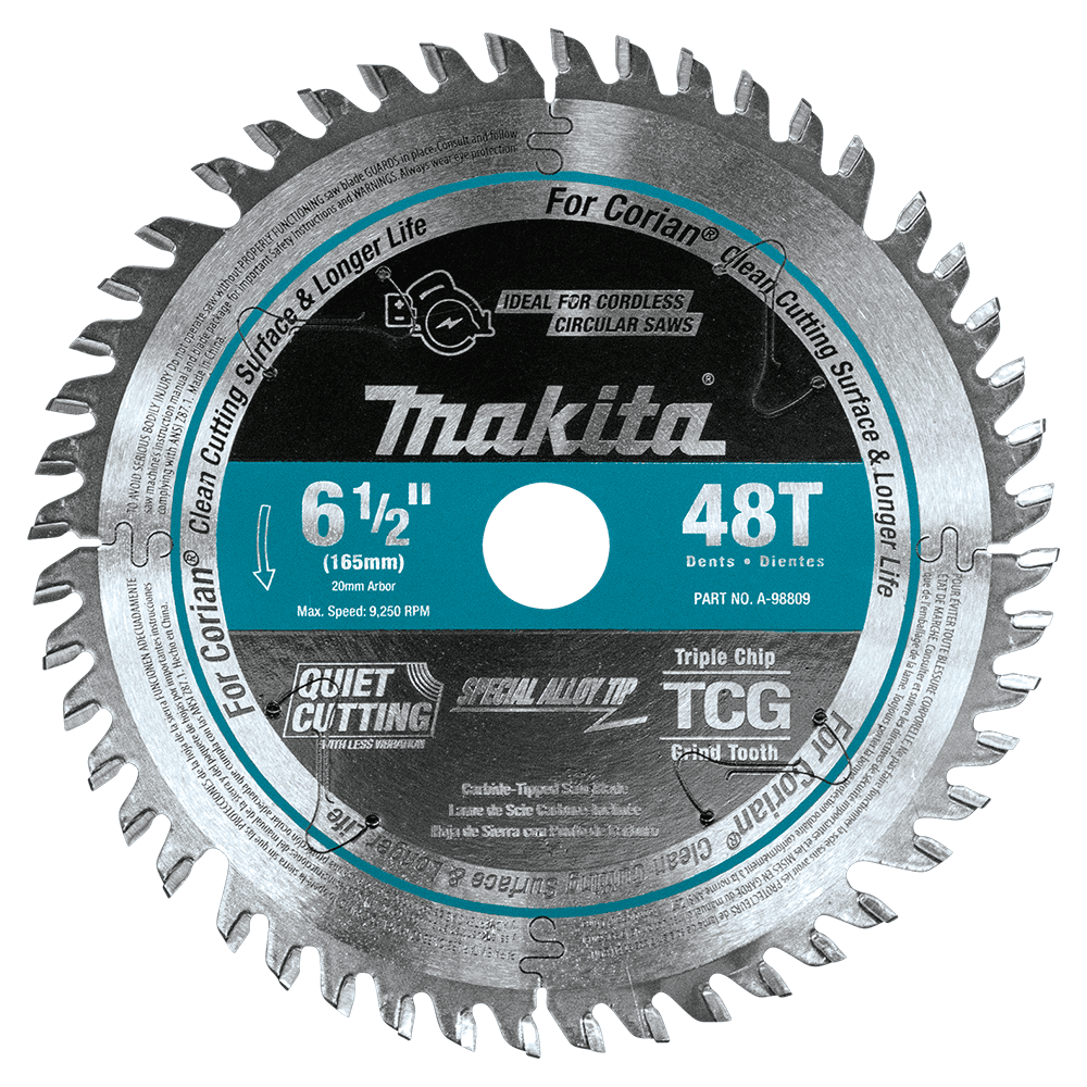 6-1/2" x 48 Teeth Carbide-Tipped Cordless Plunge Saw Blade