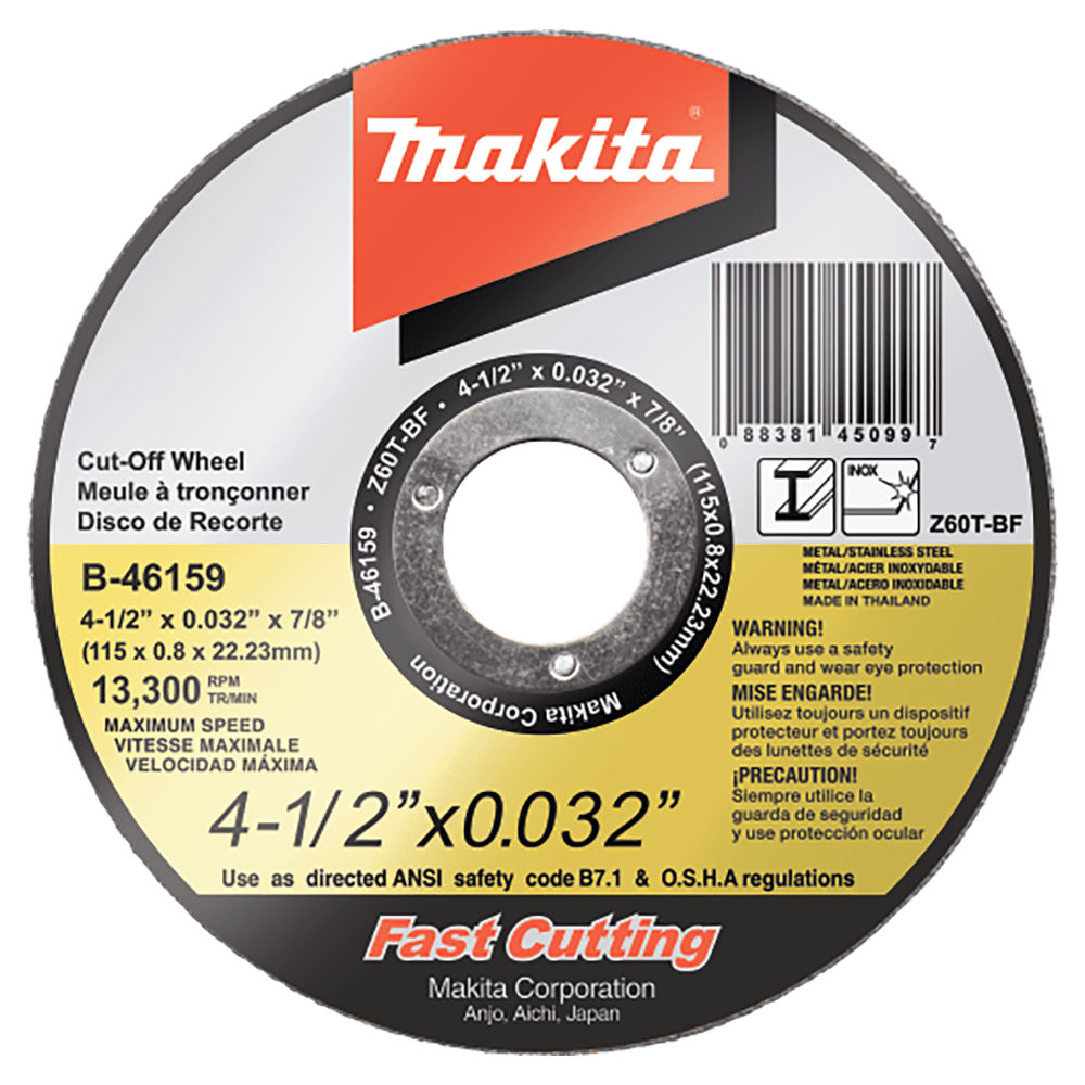 4‑1/2" x .032" x 7/8" Ultra Thin Cut‑Off Wheel, 25/Pack