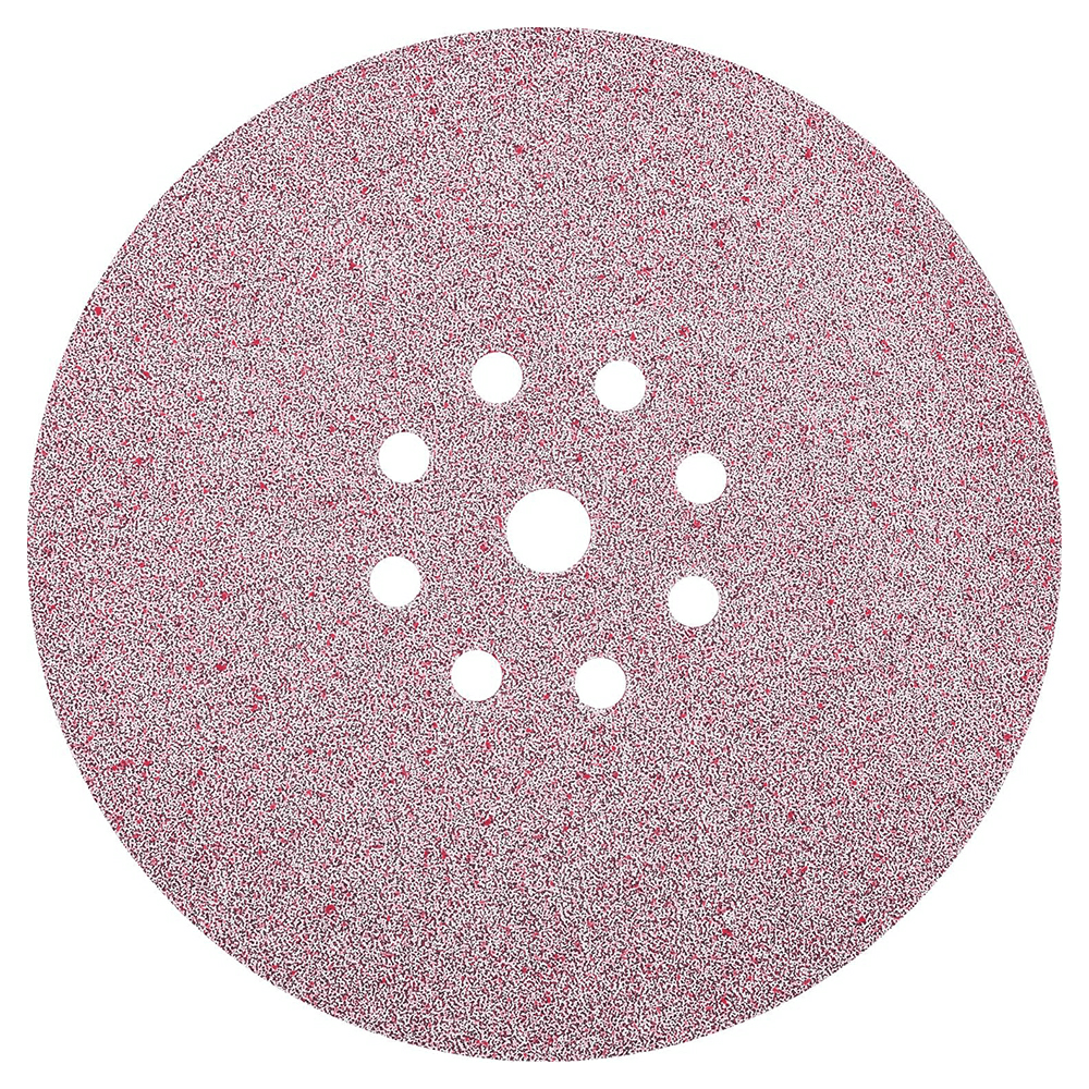 9" Hook/Loop 80 Grit 9 Holes Drywall Sanding Disc, Ceramic on Paper (25/Pack)