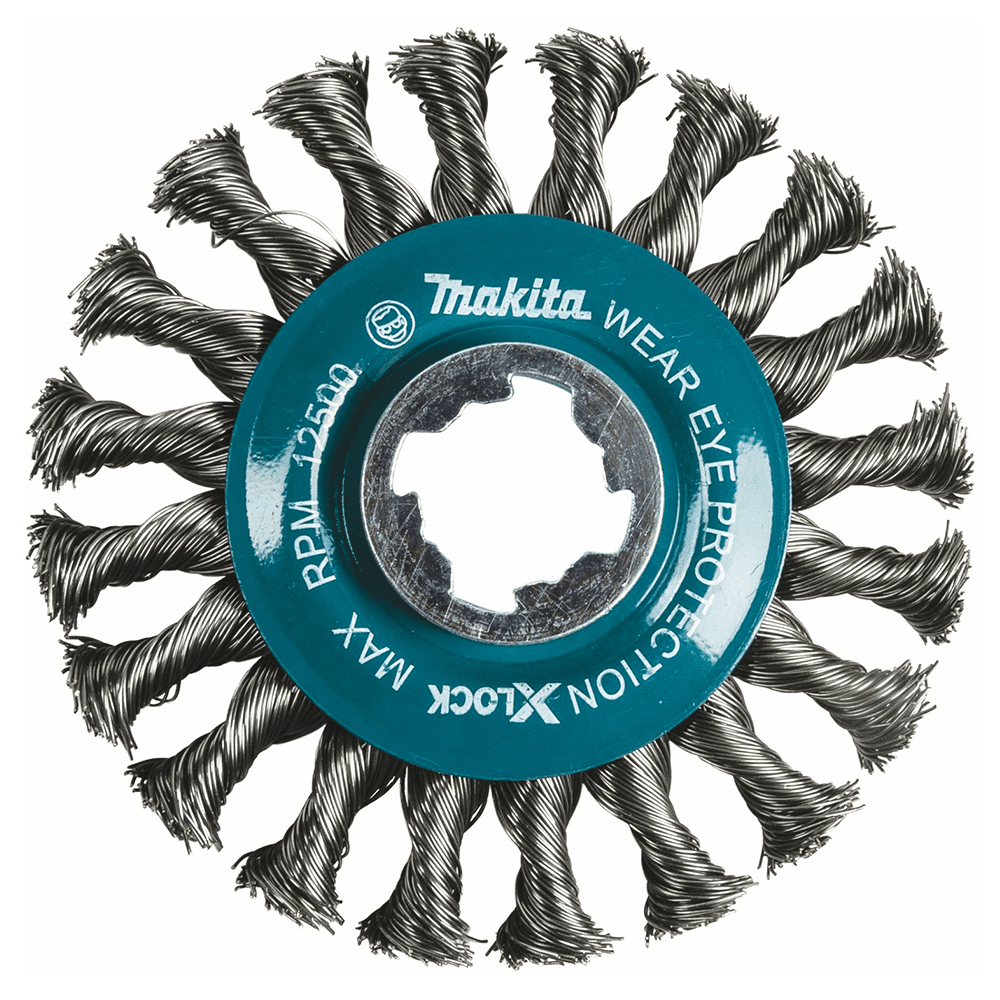 4-1/2" X-Lock Carbon Steel Full Cable Knotted Twist Wire Wheel