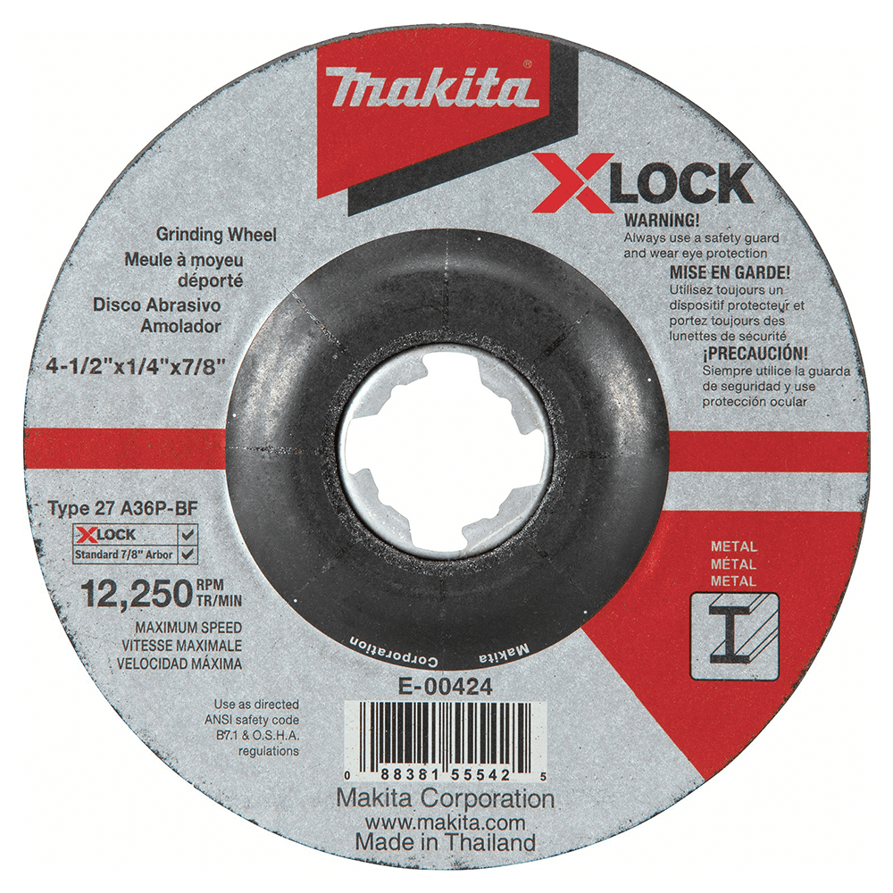 4-1/2" X-LOCK Type 27 General Purpose 36 Grit Metal Abrasive Grinding Wheel