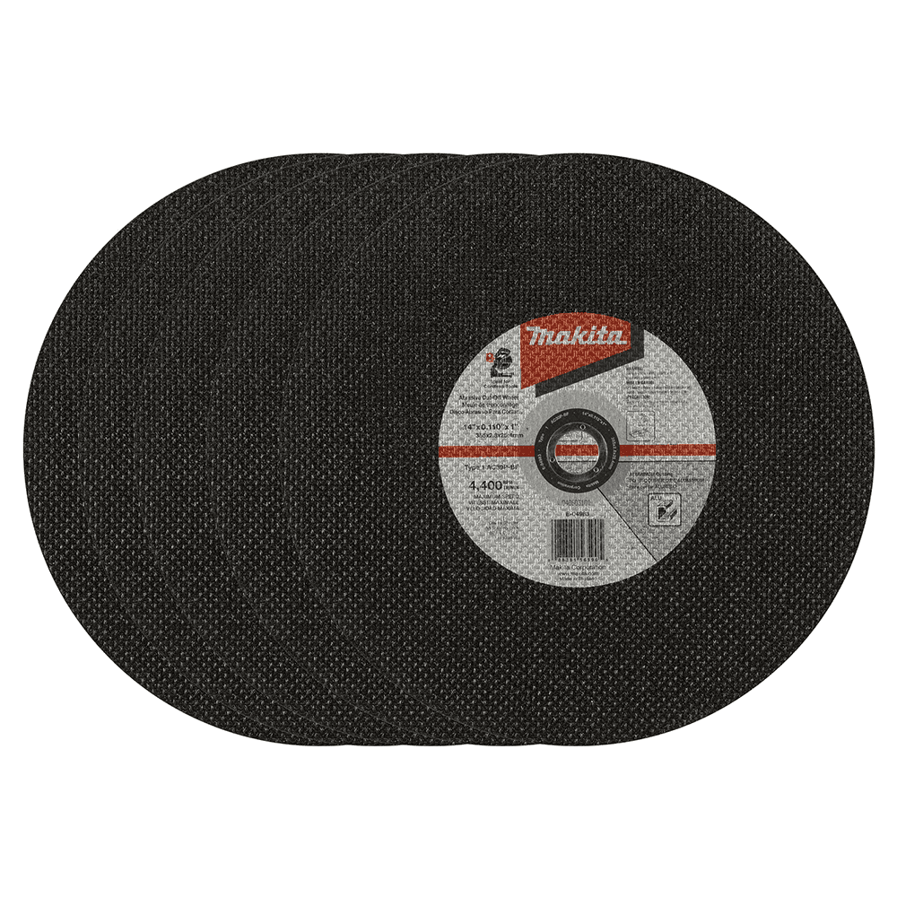 14" Type 1 30 Grit Thin Cut-Off Wheel for Aluminum Cutting (5/Pack)