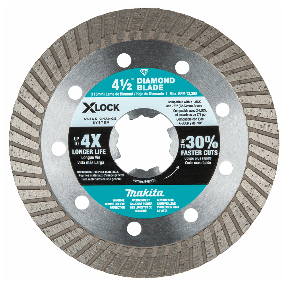 4-1/2" X-Lock Turbo Rim Diamond Blade for Masonry Cutting