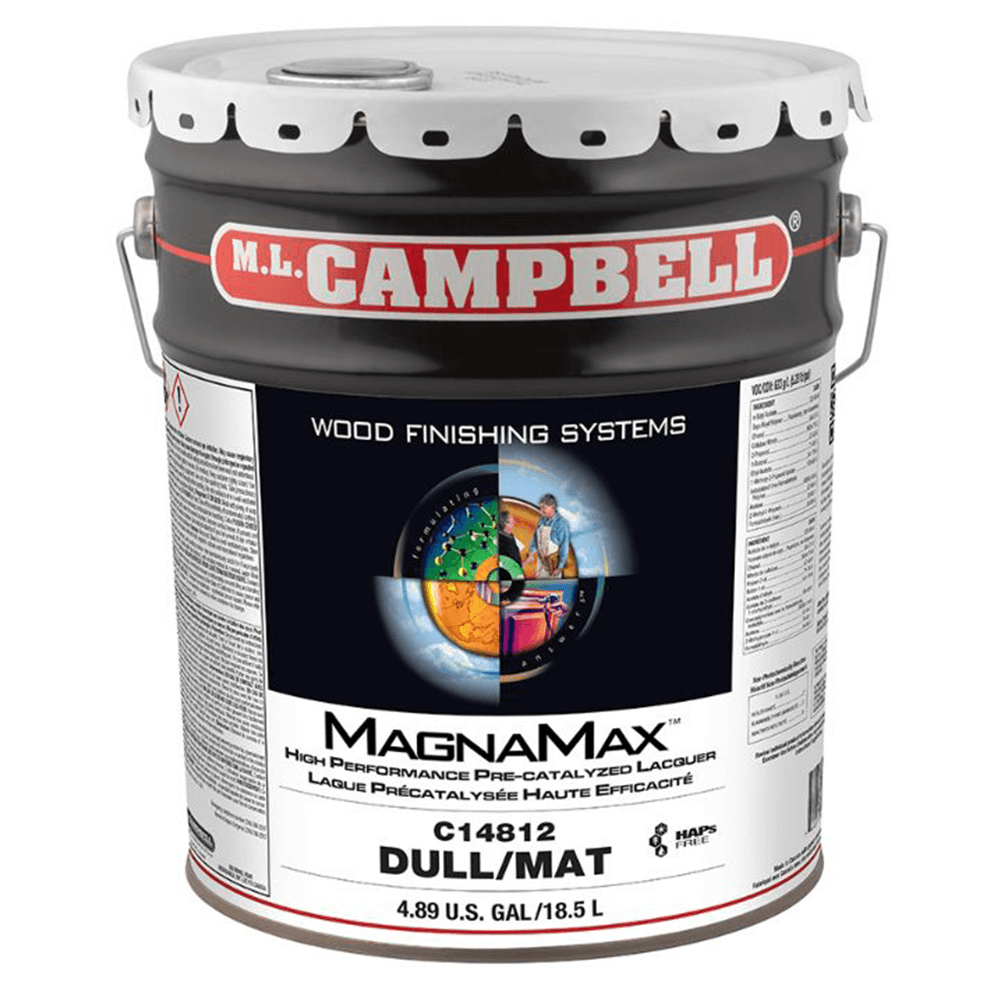 MagnaMax® High Performance Pre-Catalyzed Clear Lacquer, Dull, 5 Gallon Pail