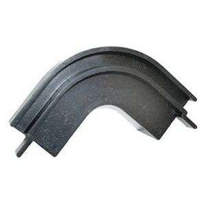 Flush-Mount Corner Tambour Track, Black (50/box)