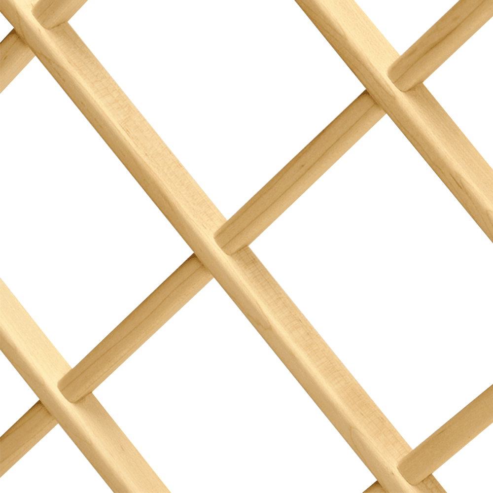 24" x 43" Standard Wine Lattice Panel with Inverted Edges, Maple, Set of Two