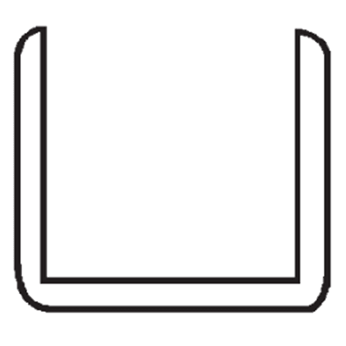 U-Channels, Thick 3/4" x 8' Length, Clear-Coat Aluminum