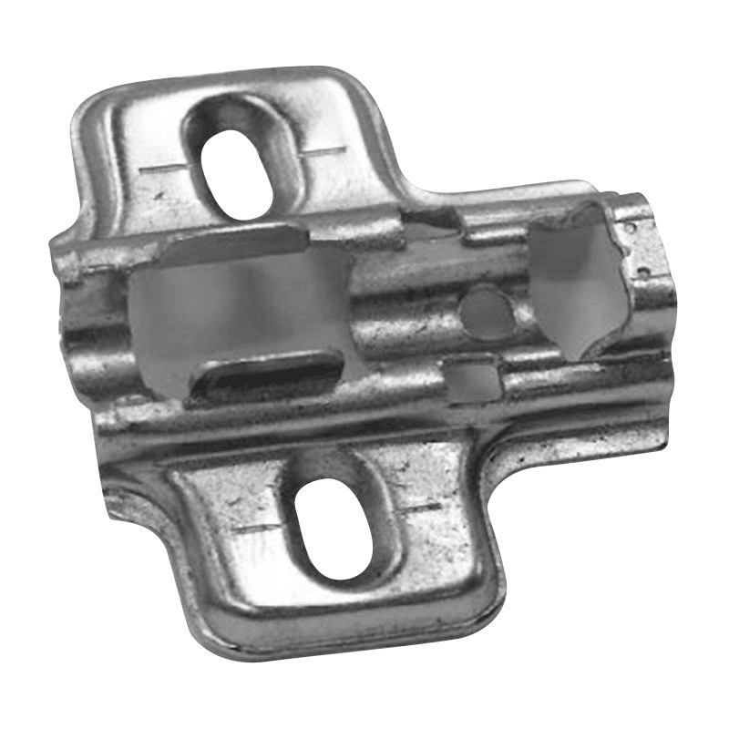Hinge Mounting Plate, Nickel-Plated, Screw-On, 4mm