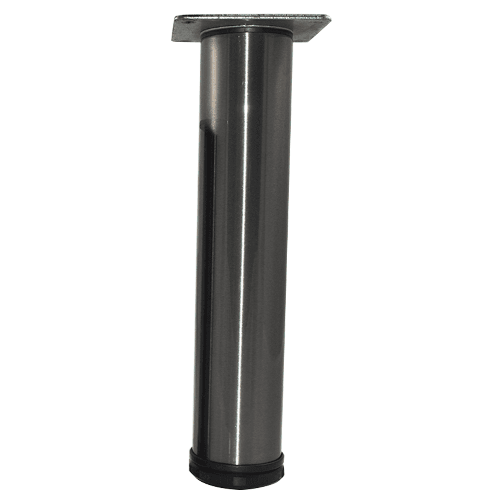 2" Diameter x 10" High Como Furniture Leg, Brushed Steel