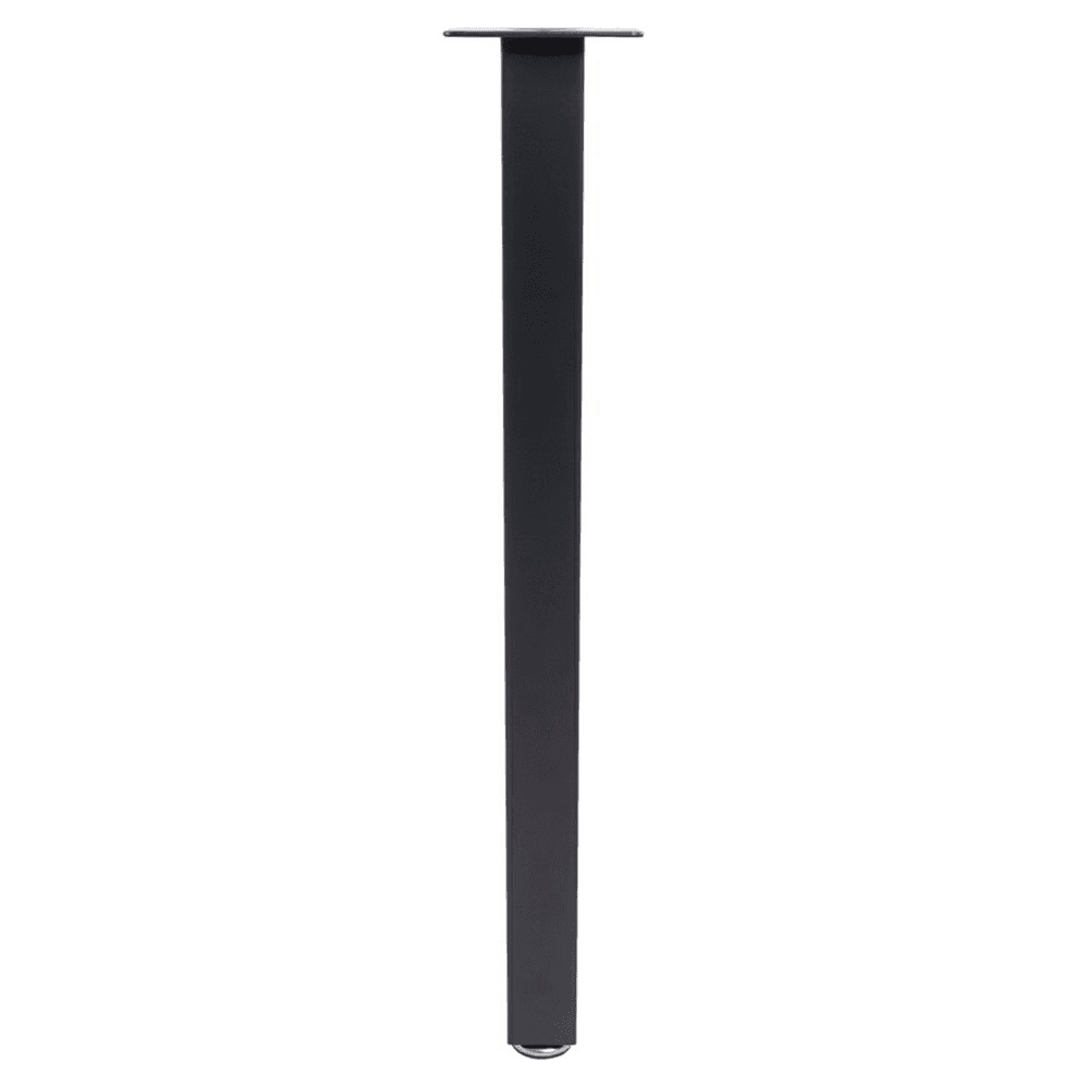 2" Wide x 40-3/4" High Square Rockwell Single Table Leg, Black Matte