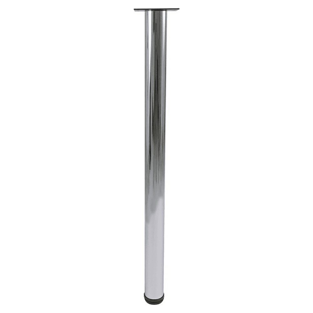 2-3/8" Diameter x 28" High Rockwell Single Table Leg, Chrome