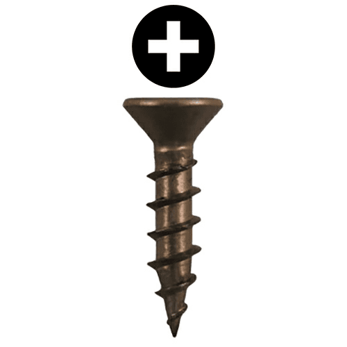 #8 x 1" Flat Head Drawer Slide Screws, Phillips Drive Coarse Thread and Sharp Point, Plain, Box of 10 Thousand by Quickscrews