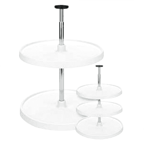 3001 18" Full-Circle Lazy Susan Tray (No Hardware), White, Bulk (12 Trays)