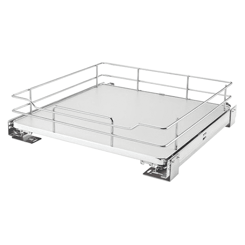 20-11/16" 2-Tier Solid Bottom Pullout Basket with BLUMOTION Soft-Closing, Gray