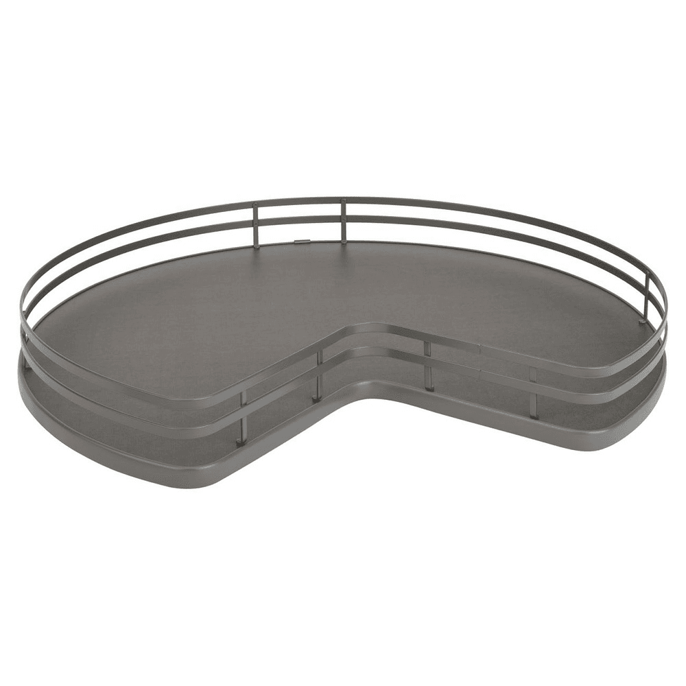 32" Kidney Lazy Susan with Swivel Bearing for Corner Base Cabinet, Orion Gray
