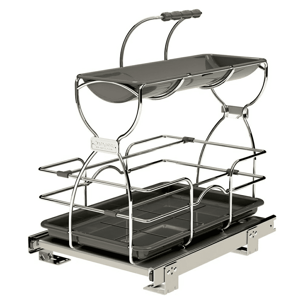 11-7/8" Undersink Cleaning Caddy for 30" Sink Cabinet, Silver