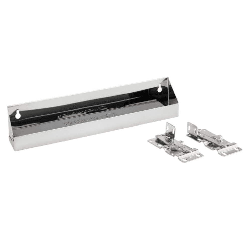 14-1/4" Stainless Steel Sink Front Tip-Out Tray with 1-Pair Hinges, 3" Height