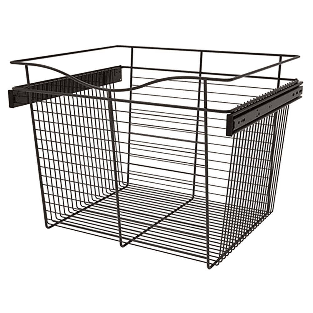 18" x 20" x 24" Wide Heavy-Gauge Pull-Out Wire Basket, Oil-Rubbed Bronze Finish