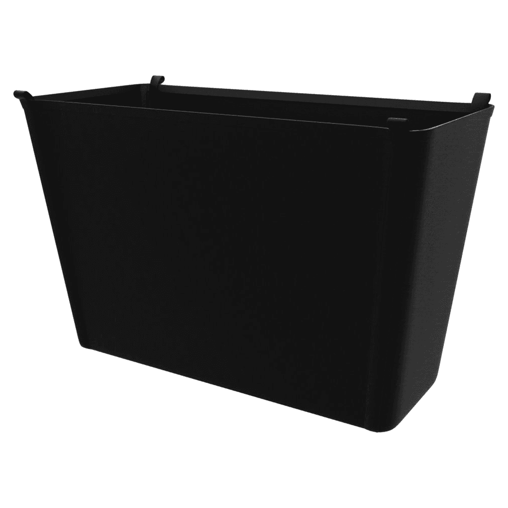 14-25/32" x 10-5/8" x 16-3/4" Canvas Closet Basket Liner, Black Finish