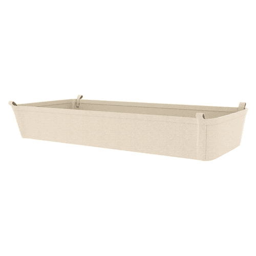 7" x 14" x 30" Canvas Closet Basket Liner, Tan Finish