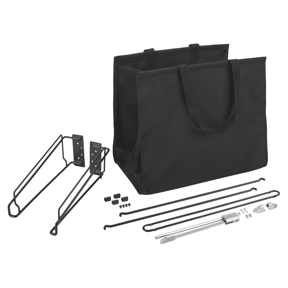 19-1/2" x 13-1/2" x 21" Wide Sidelines Tilt-Out Wire/Fabric Hampers Bag, Black Finish