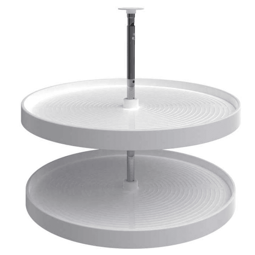 2062 28" Full-Circle 2 Tray Lazy Susan, White