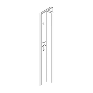 6' x 1-1/2" x 7/16" RVS803 Concealed T-Bar Standard, Satin Zinc/P51 Black Powder Coat