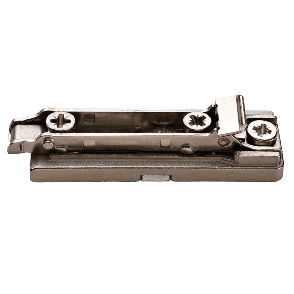 Domi Cam Adjustable In-Line Mounting Plate, Nickel-Plated, with Pre-Mounted Euro-Screws, 4mm