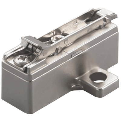 Domi 2-Cam Adjustable Wing Mounting Plate, Nickel-Plated, Screw-On, 24mm