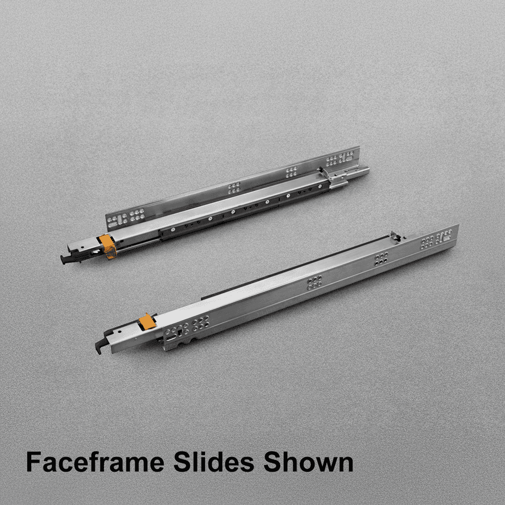 21" Progressa+ Undermount Drawer Slide for Frameless or Blocked-Out Faceframe Applications, 3/4" Material, 170lb Capacity Full Extension with SMOVE Soft-Closing