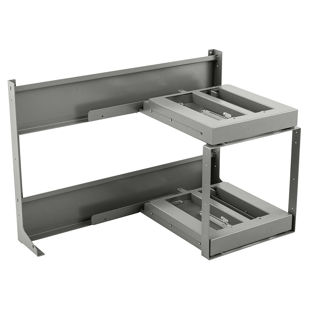 2-Tier Space Organizer Shelves Pull-out, Anthracite Gray