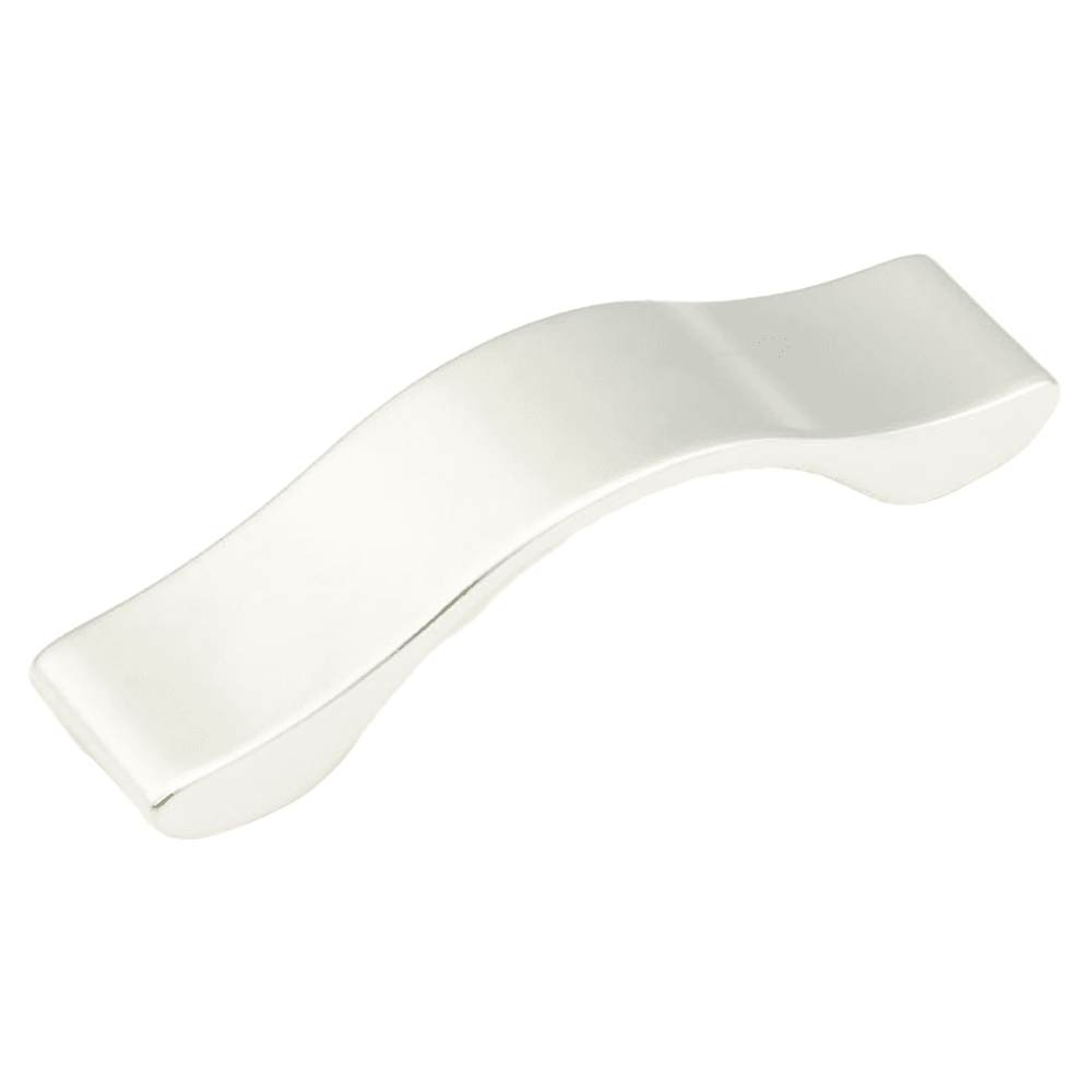 64mm Wave Cabinet Pull, Satin Nickel
