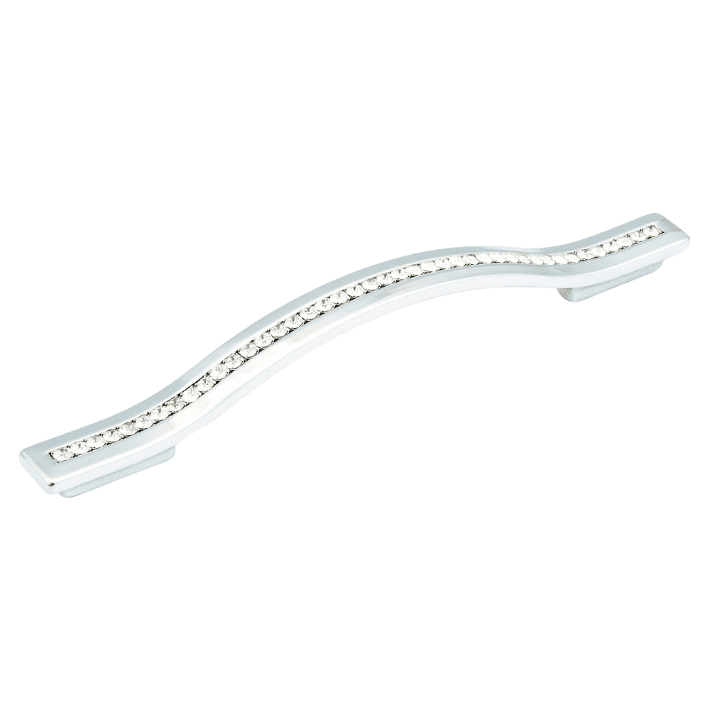 5-1/16" x 6-5/16" Skyevale Contemporary Cabinet Pull, Polished Chrome