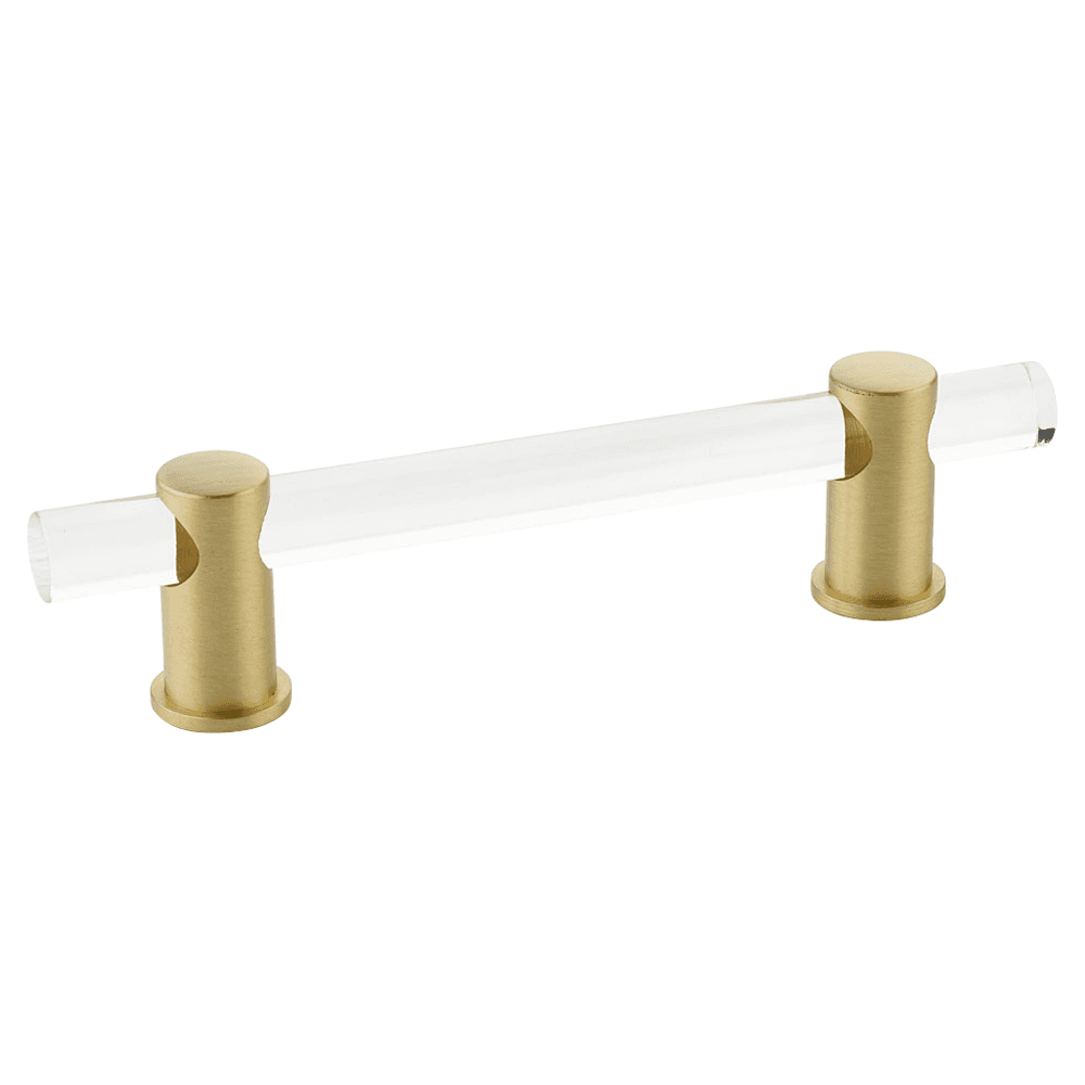 4" Lumiere Cabinet Pull, Satin Brass