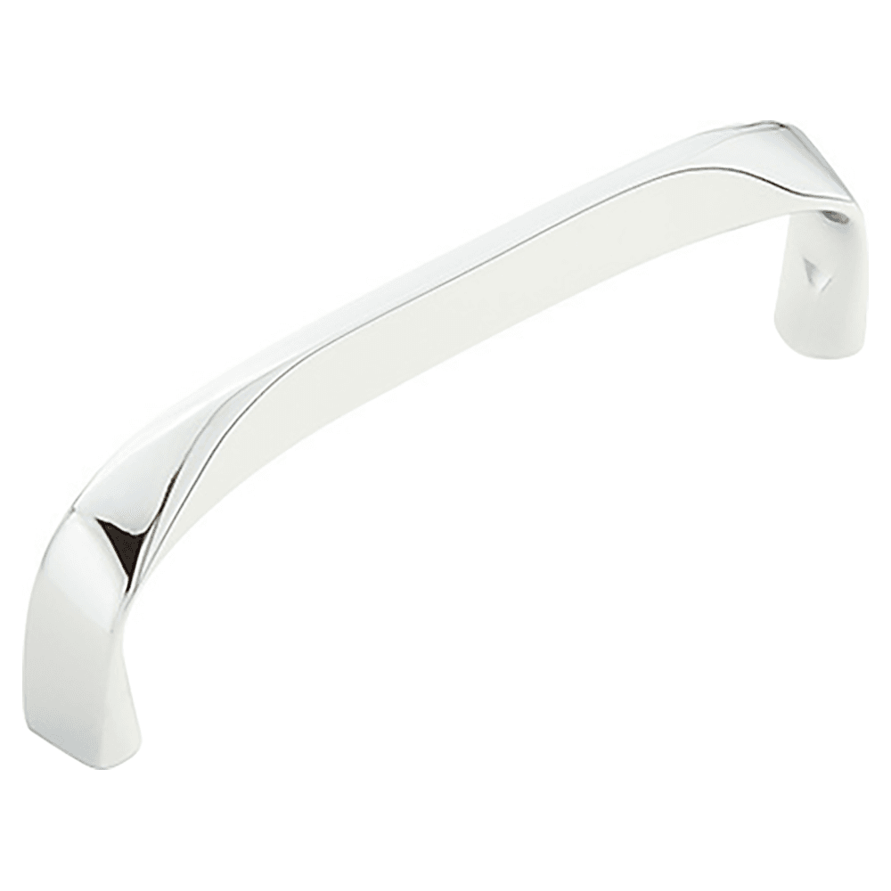 4" x 1-3/16" Italian Contemporary Cabinet Pull, Polished Chrome
