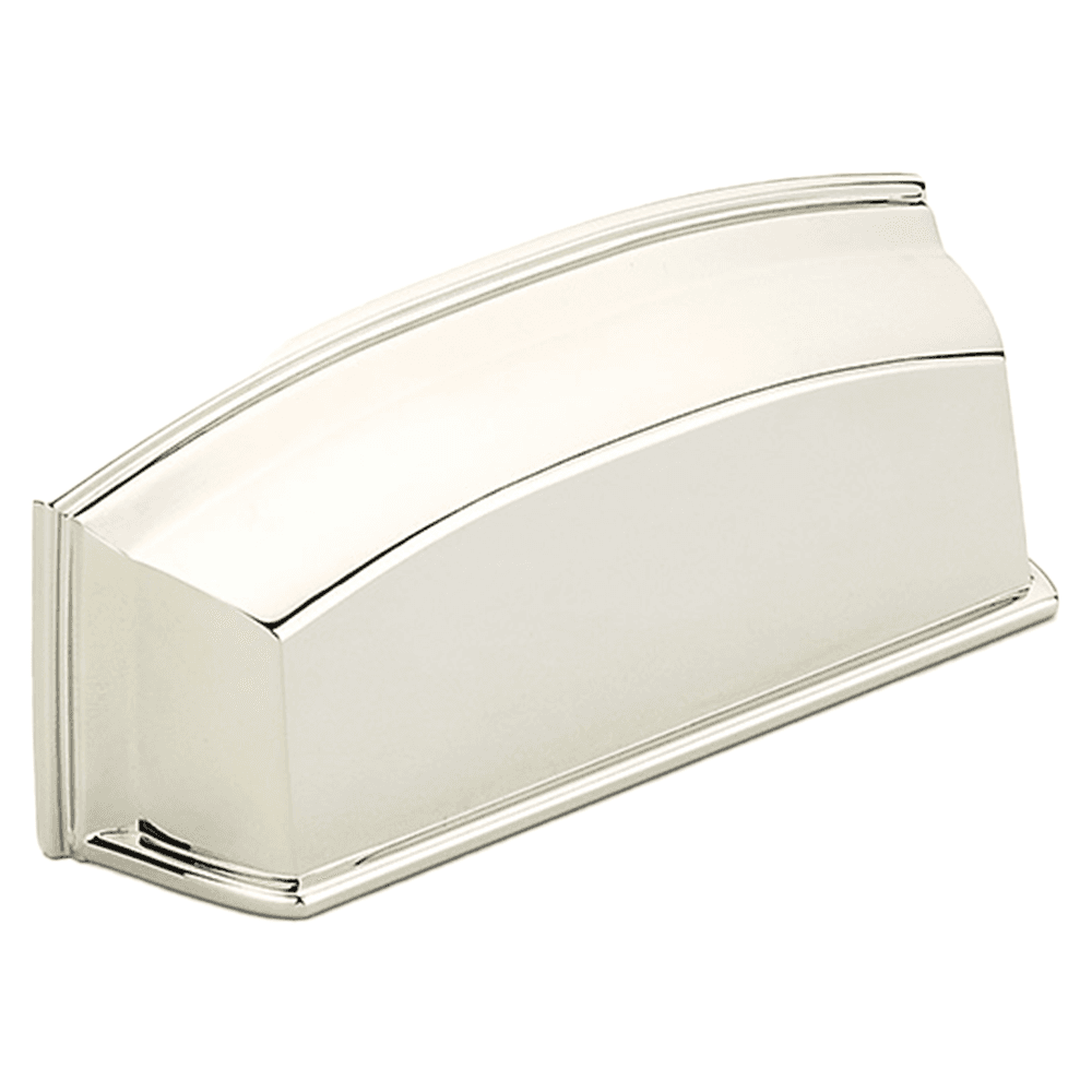 3-1/2" Menlo Park Cup Pull, Polished Nickel