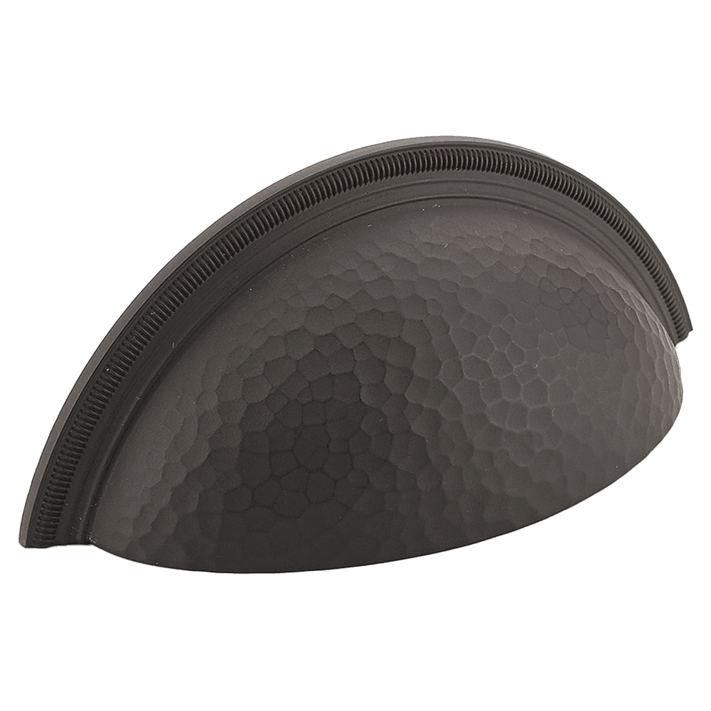 3" Atherton Hammered Knurled EdgeCup Pull, Oil Rubbed Bronze