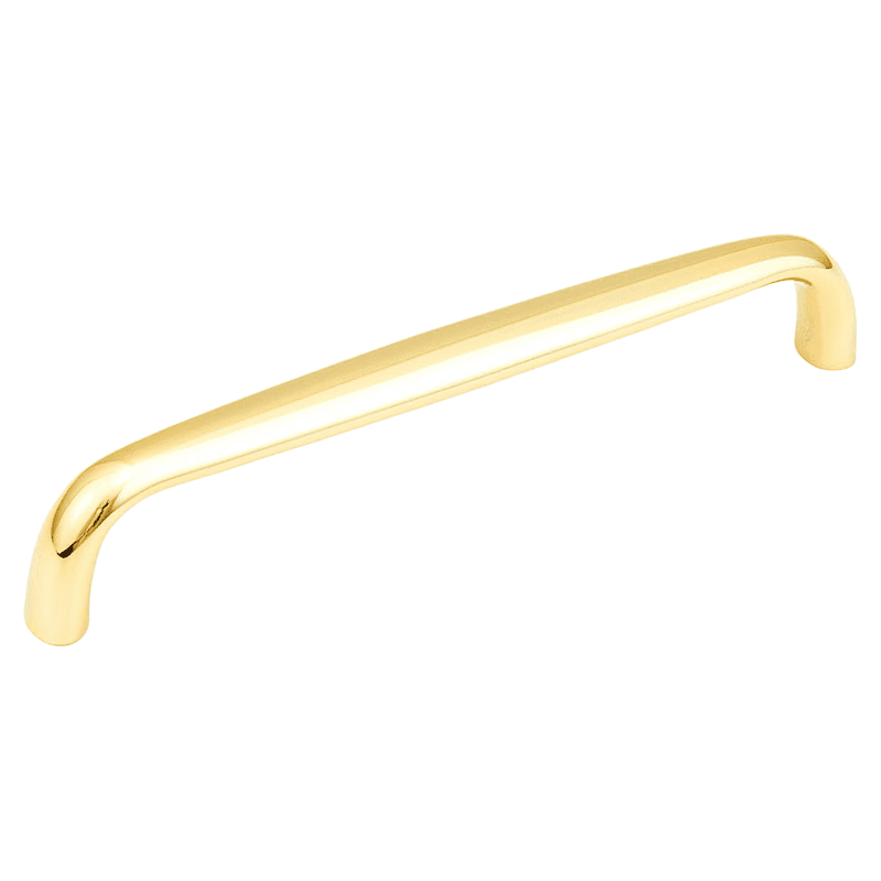 6" Traditional Cabinet Pull, Polished Brass