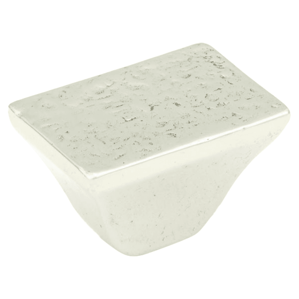 1-1/4" Vinci Rectangle Cabinet Knob, Polished White Bronze