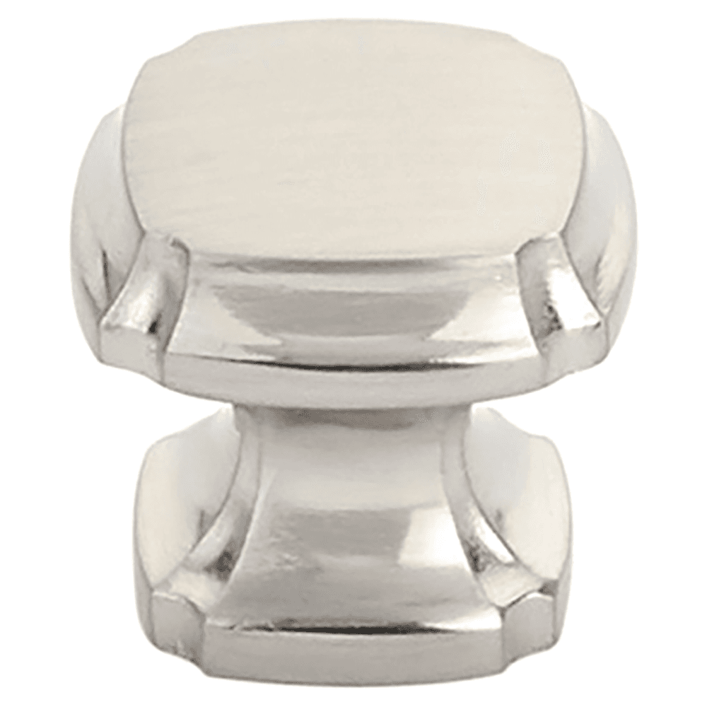 1-3/8" Empire Square Cabinet Knob, Brushed Nickel