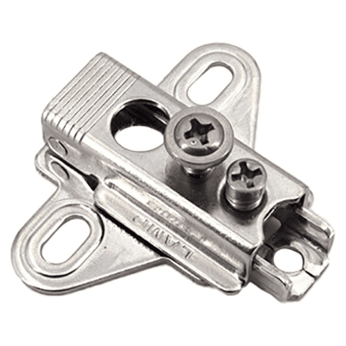 304B 3-Way Adjustable Wing Mounting Plate, Polished, Screw-On, 12mm