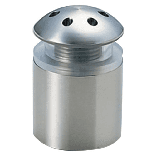 22mm Glass Standoff with Round Face Plate, Satin Stainless Steel