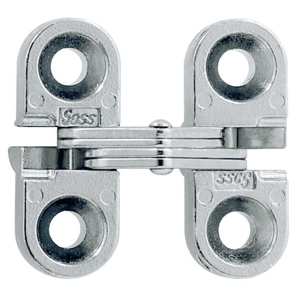 100 Invisible 180° Opening Hinge, Satin Chrome