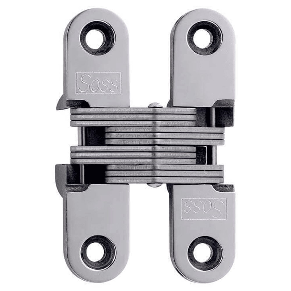 208SS Invisible 180° Opening Hinge, Bright Stainless Steel